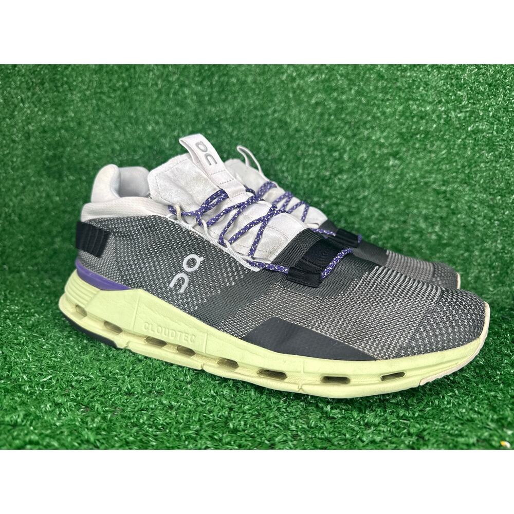 On Running Cloudtec Men’s Gray & Lime Cloud Running Shoes